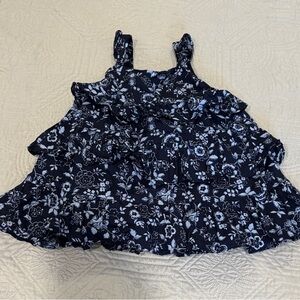 Janie and Jack | Floral Ruffle Sleeveless Top | size 18-24 months